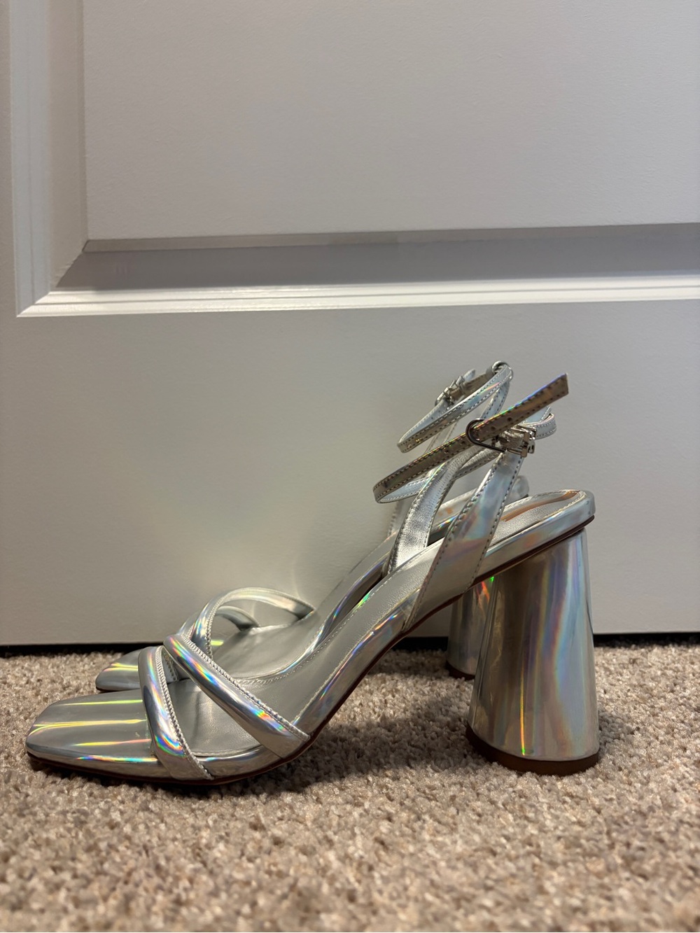 Silver Sam Edelman Block Heel Sandals for Women
